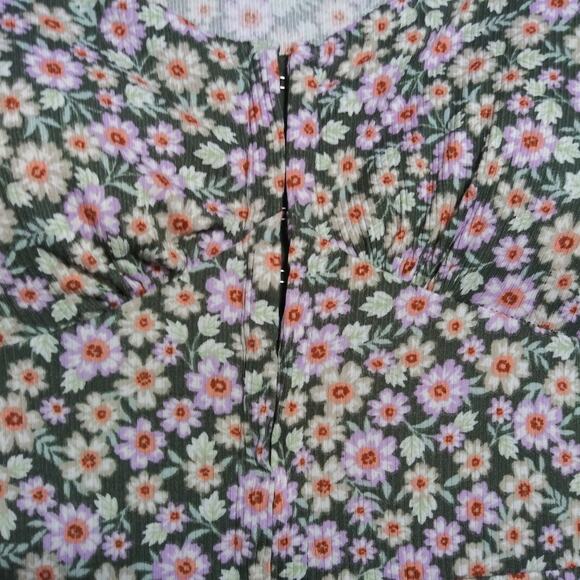 No Boundaries Juniors’ Sweetheart Floral Dress Green Midnight Festival Size 7/9 - Picture 3 of 8